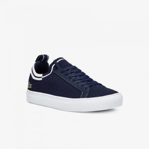 Tenis Lacoste Masculino Azul Marinho Branco La Piquée Textile SL0-23662M5