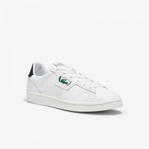 Tenis Lacoste Feminino Branco Verdes Escuro Masters Classic Leather HV5-15971C1