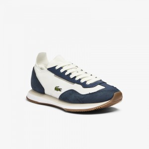 Tenis Lacoste Feminino Branco Azul Marinho Match Break Textile DT4-21252S5