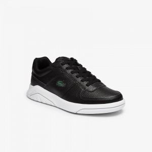 Tenis Lacoste Masculino Pretas Branco Men’s Game Advance Tumbled Leather XE8-69786I7