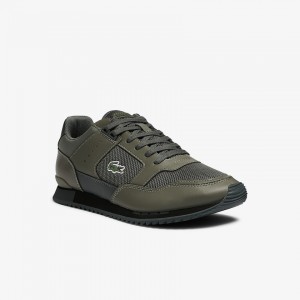 Tenis Lacoste Masculino Caqui Luz Caqui Partner Piste Textile LI2-18701S9