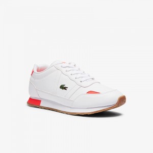 Tenis Lacoste Criança Branco Bege Partner Textile QT7-82688V4