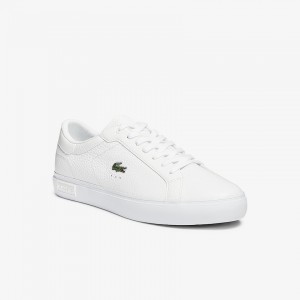 Tenis Lacoste Masculino Branco Powercourt Leather MH9-59405I3