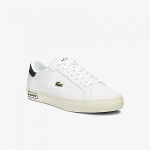 Tenis Lacoste Masculino Branco Powercourt Smooth Leather WY6-35593T8