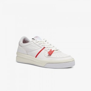 Tenis Lacoste Masculino Vermelhas Branco Quantace Leather DO6-60306S1