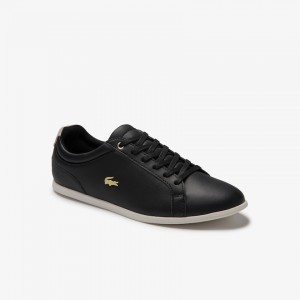 Tenis Lacoste Feminino Pretas Cinzentas Rey Lace Suede OT5-99819D9