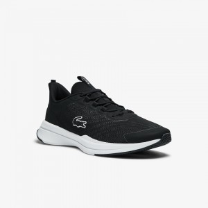 Tenis Lacoste Masculino Pretas Branco Run Spin Textile XQ3-94489W5