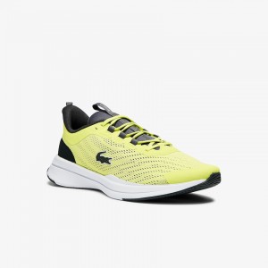Tenis Lacoste Masculino Luz Amarelas Branco Run Spin Textile JC1-26172K7