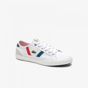 Tenis Lacoste Feminino Branco Verdes Sideline Roland Garros GR2-16001L1