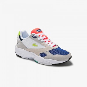 Tenis Lacoste Feminino Luz Cinzentas Luz Verdes Storm 96 LO Colourblock Textile PS2-42674A4
