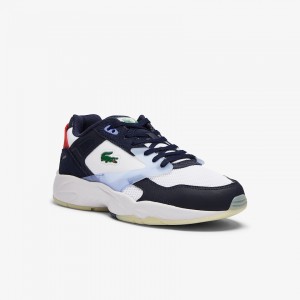 Tenis Lacoste Masculino Azul Marinho Storm 96 LO Textile and Leather LS4-58845S3
