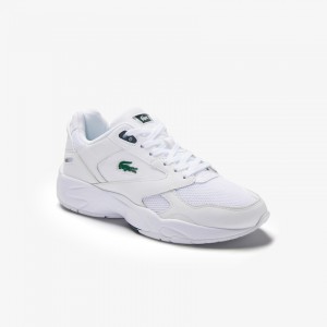 Tenis Lacoste Feminino Branco Storm 96 LO Textile and Leather AZ0-38713B7
