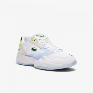Tenis Lacoste Feminino Branco Coral Storm 96 LO Textile and Leather PI0-90709U3