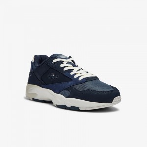 Tenis Lacoste Masculino Azul Marinho Storm 96 Lo Nubuck Leather MY7-54825K9