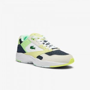 Tenis Lacoste Masculino Azuis Escuro Luz Azuis Storm 96 Lo Suede and Mesh HO2-49904N4