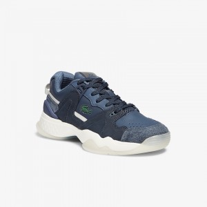 Tenis Lacoste Feminino Azul Marinho T-Point Nubuck Leather OE3-87668K8