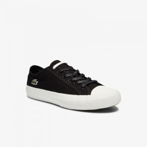 Tenis Lacoste Masculino Pretas Cinzentas Topskill Cotton Canvas LH9-02400O4