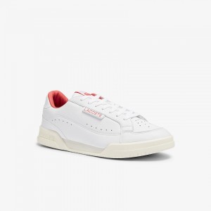 Tenis Lacoste Masculino Branco Bege Twin Serve Luxe Leather RH9-31543C9
