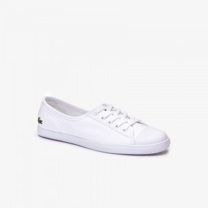 Tenis Lacoste Feminino Branco Ziane Canvas VJ4-36083T0
