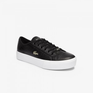 Tenis Lacoste Feminino Pretas Branco Ziane Plus Grand Leather ND8-21342W1