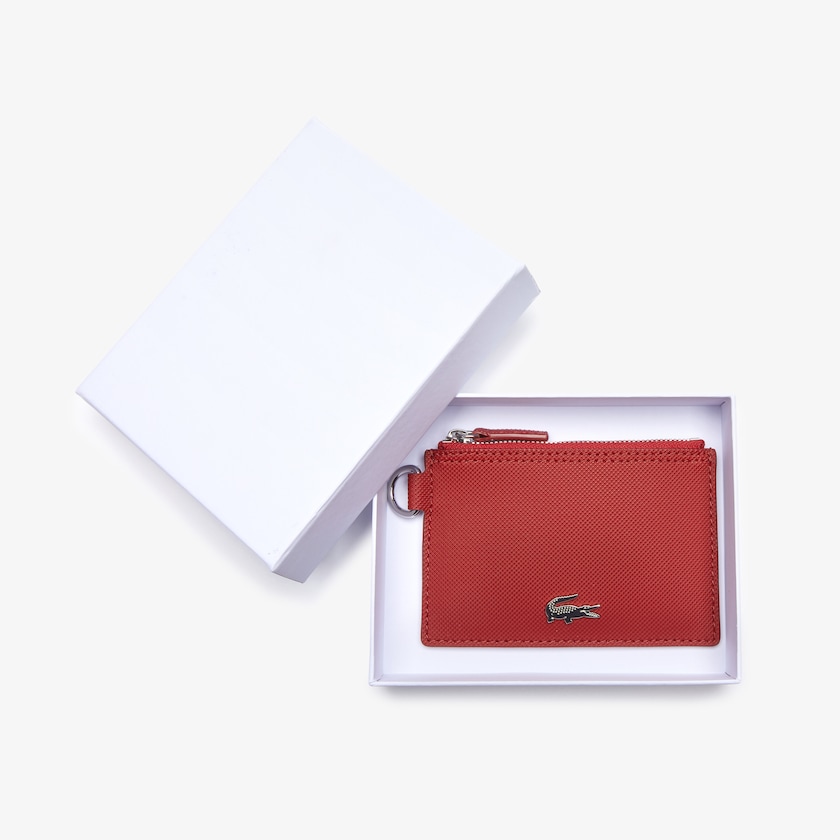 Acessorios Lacoste Feminino Rosa Anna Coated Canvas Zip Badge Holder KC1-03260K0