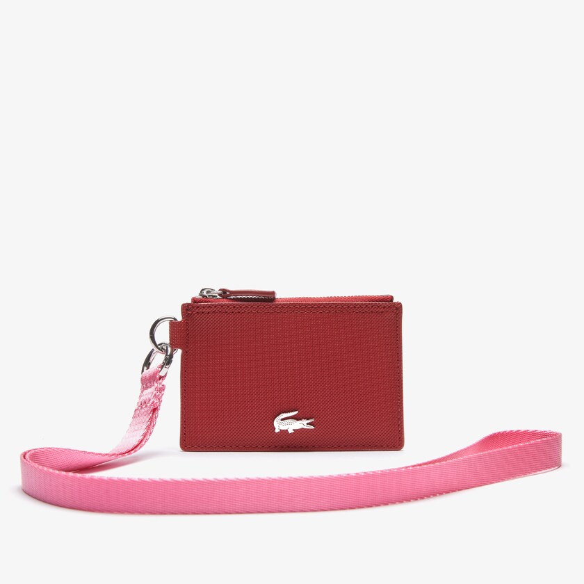 Acessorios Lacoste Masculino Rosa Anna Coated Canvas Zip Badge Holder DK5-47244X6
