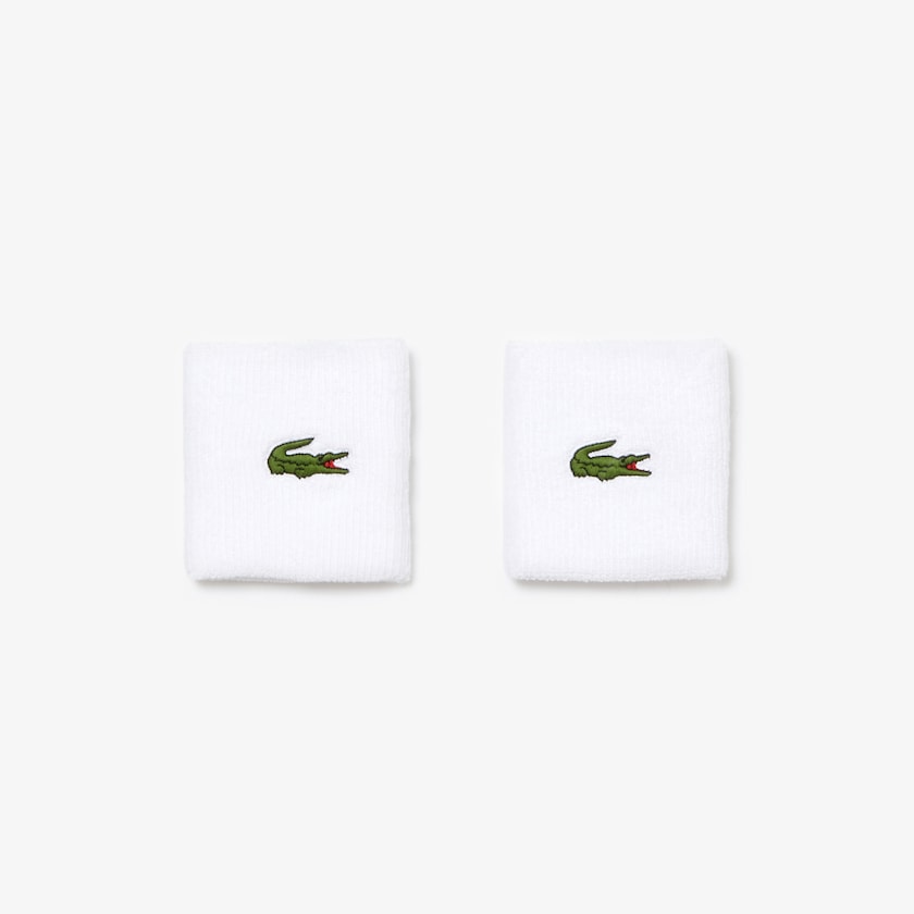 Acessorios Lacoste Masculino Branco SPORT Stretch Cotton Jersey Wristband VX7-90099J3