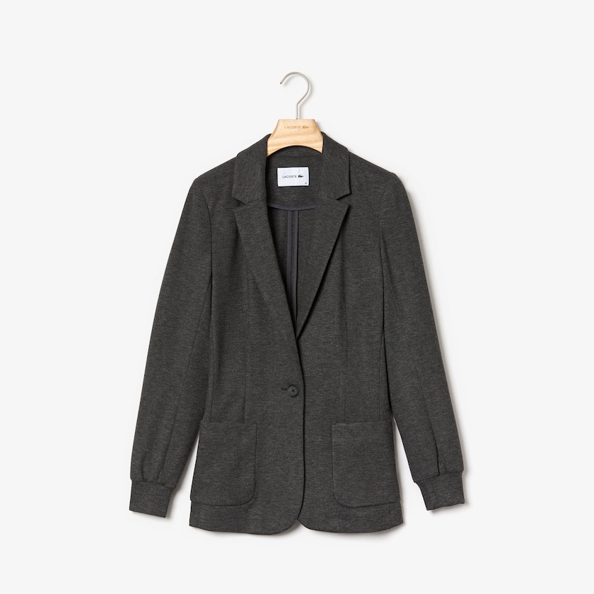 Blazers Lacoste Feminino Cinzentas Brushed-Knit AD4-32183A0