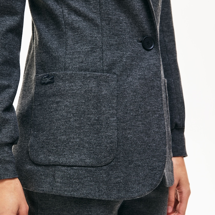 Blazers Lacoste Feminino Cinzentas Brushed-Knit AD4-32183A0