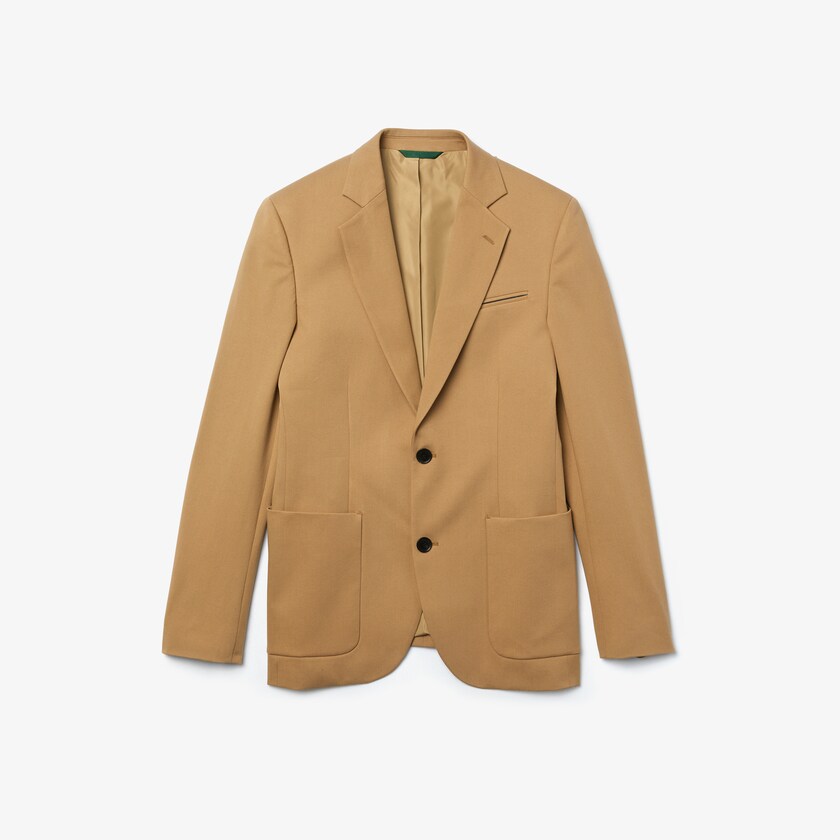 Blazers Lacoste Masculino Bege Stretch Buttoned Straight Fit Cotton DS5-99999N7