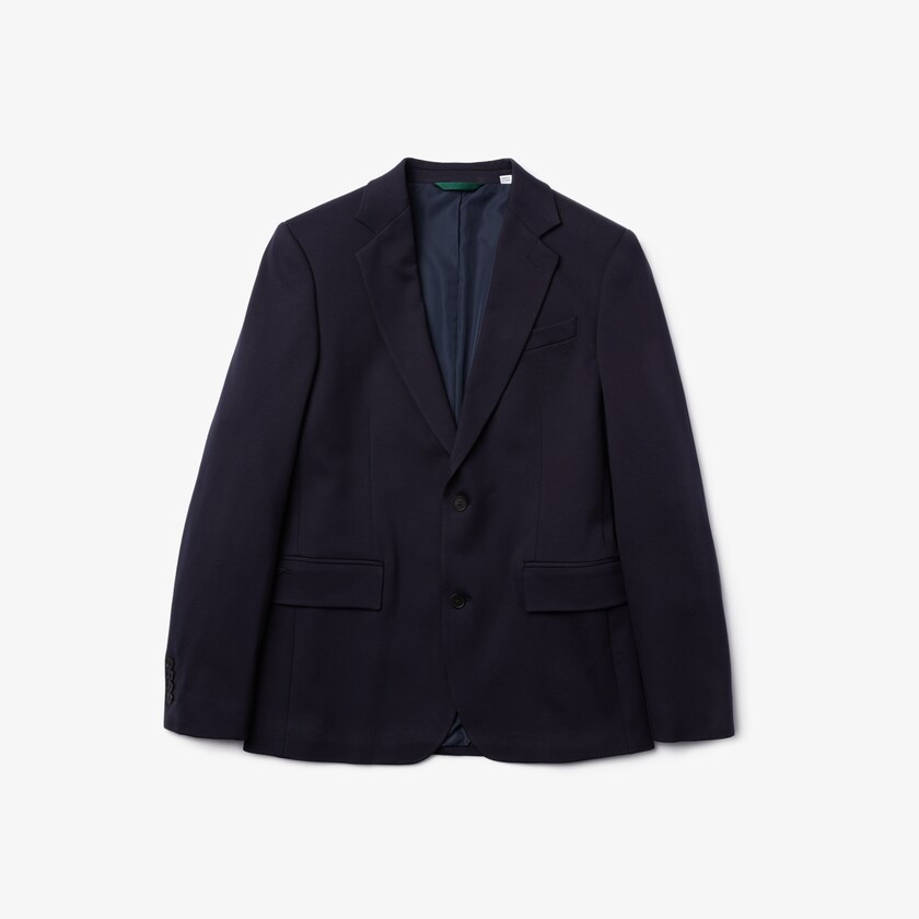 Blazers Lacoste Masculino Azul Marinho Azuis Stretch Buttoned Straight Fit AN7-55855H8