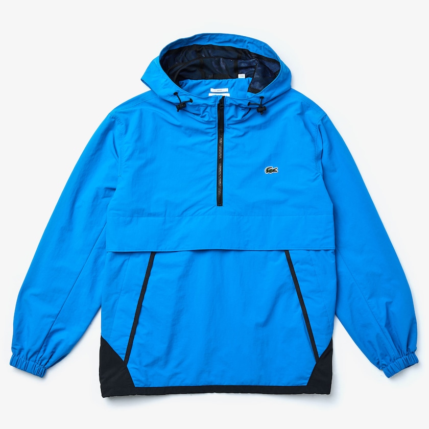 Blusão Lacoste Feminino Azuis Pretas LIVE Water- Resistant Pullover GP2-31533B9