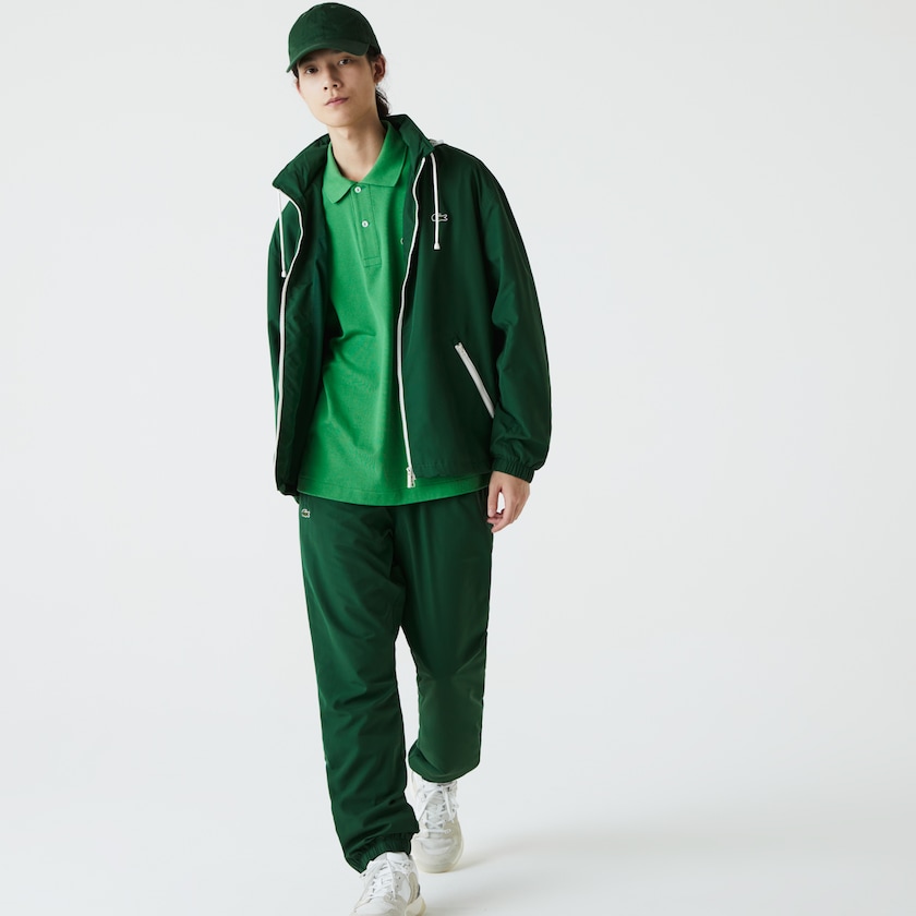 Blusão Lacoste Masculino Verdes Lightweight Water-Resistant Zip ZU4-69616W5