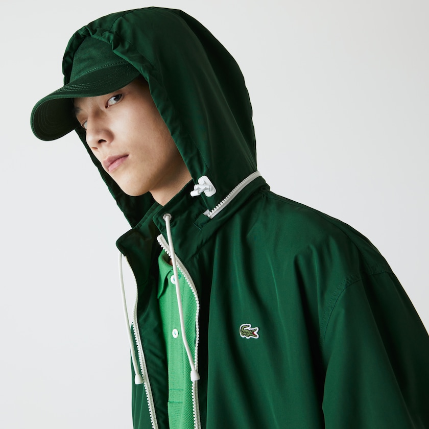 Blusão Lacoste Masculino Verdes Lightweight Water-Resistant Zip ZU4-69616W5