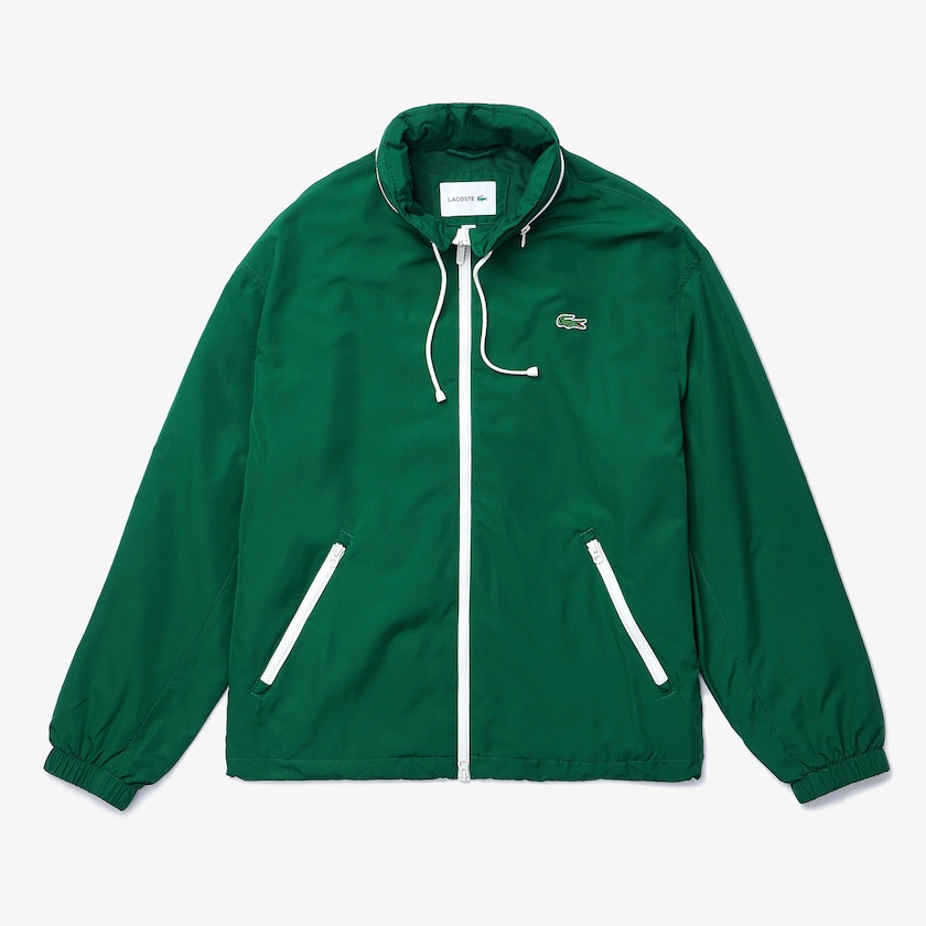 Blusão Lacoste Masculino Verdes Lightweight Water-Resistant Zip ZU4-69616W5