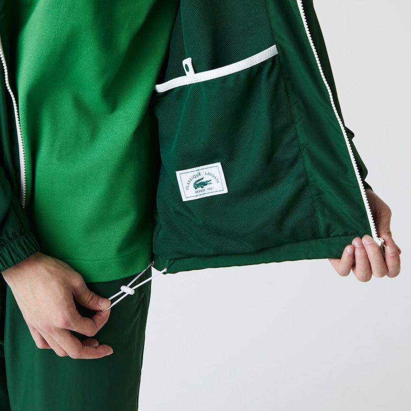 Blusão Lacoste Masculino Verdes Lightweight Water-Resistant Zip ZU4-69616W5