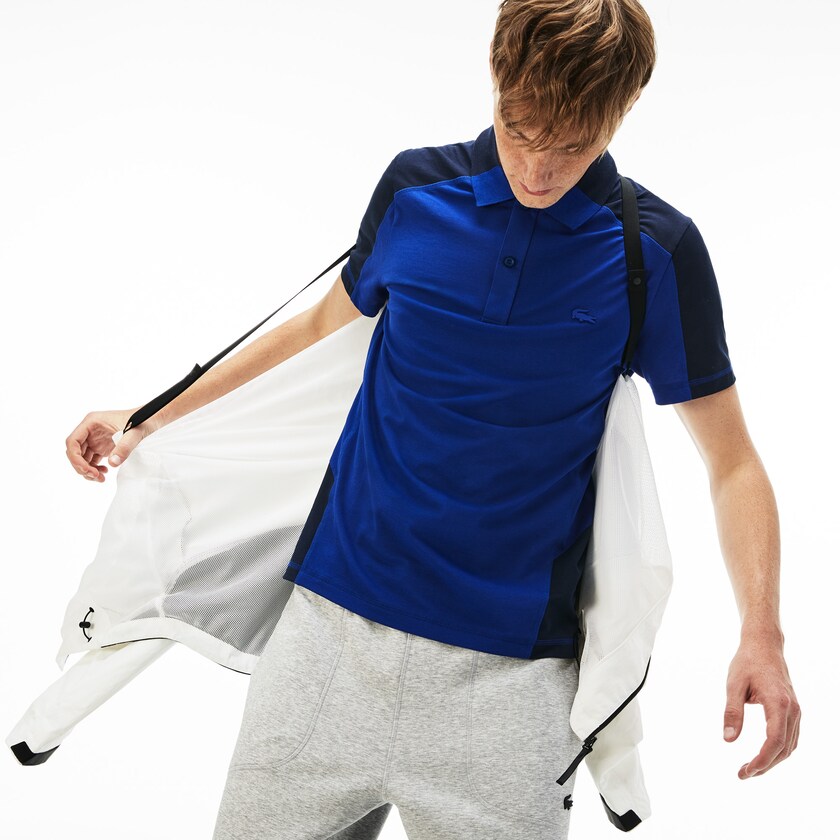 Blusão Lacoste Masculino Branco Pretas Motion Collapsible Colorblock VT3-96419K0