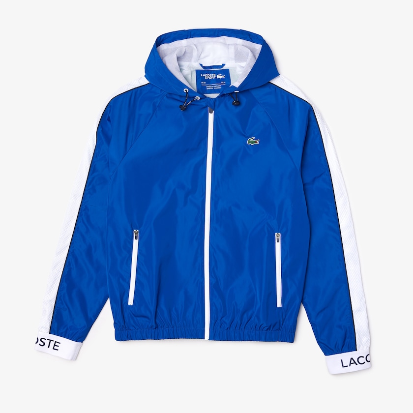 Blusão Lacoste Masculino Azuis Verdes Branco Azul Marinho Azuis SPORT Lightweight Colorblock Tennis GU3-72307H1