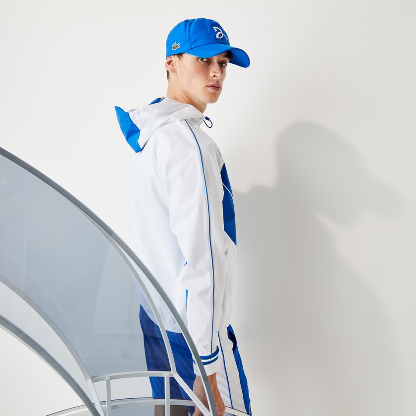 Blusão Lacoste Masculino Branco Azuis SPORT x Novak Djokovic Lightweight DI8-86428Q6