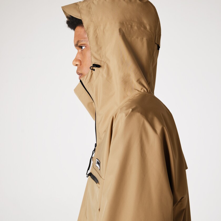 Blusão Lacoste Masculino Bege Water-Resistant Hooded SP9-14101G0