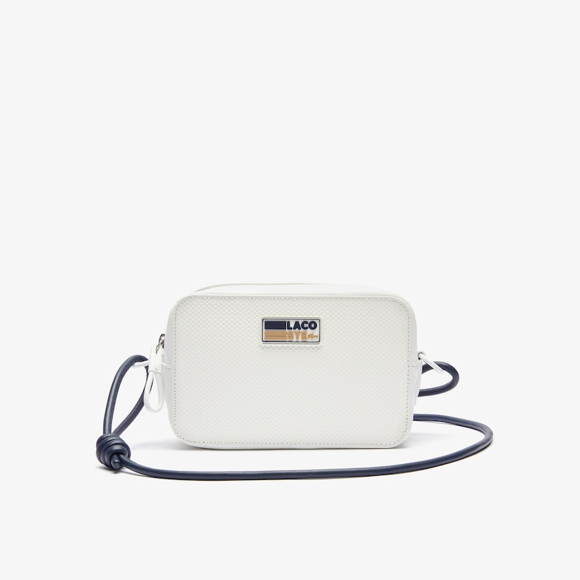 Bolsa Tiracolo Lacoste Feminino Branco Chantaco Badge Small Matte Piqué Leather JZ3-85588R1