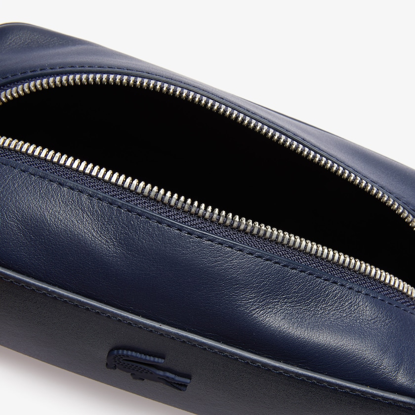 Bolsa Tiracolo Lacoste Feminino Azul Marinho Branco Vermelhas Chantaco Colorblock Piqué Leather ZQ7-71897O7