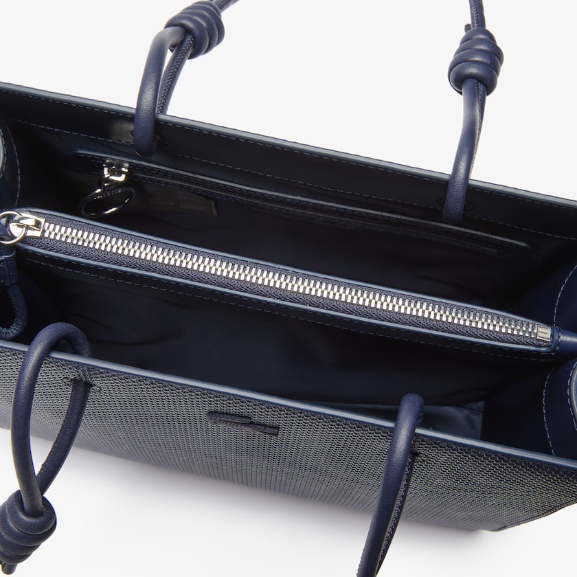 Bolsa Tiracolo Lacoste Feminino Azul Marinho Azuis Chantaco Matte Piqué Leather Slung RU9-85178Z0