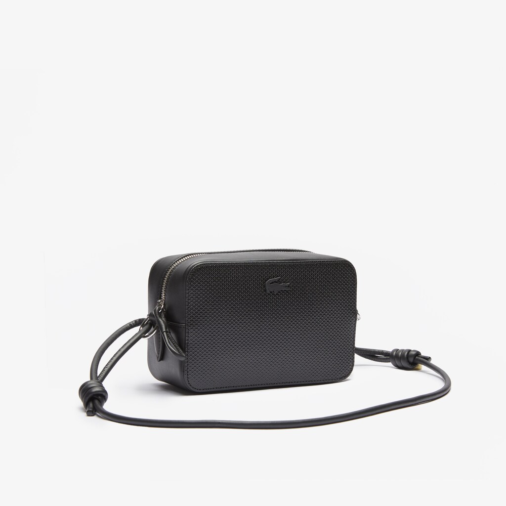 Bolsa Tiracolo Lacoste Masculino Pretas Chantaco Matte Piqué Leather MG3-99039Y1