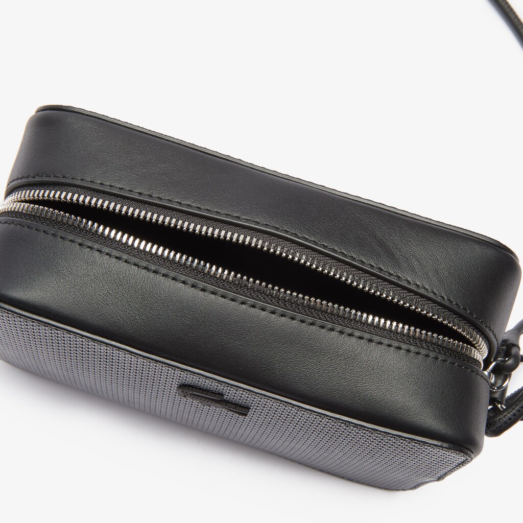 Bolsa Tiracolo Lacoste Masculino Pretas Chantaco Matte Piqué Leather MG3-99039Y1