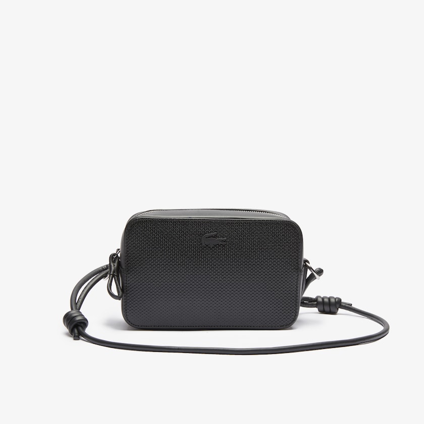 Bolsa Tiracolo Lacoste Masculino Pretas Chantaco Matte Piqué Leather MG3-99039Y1