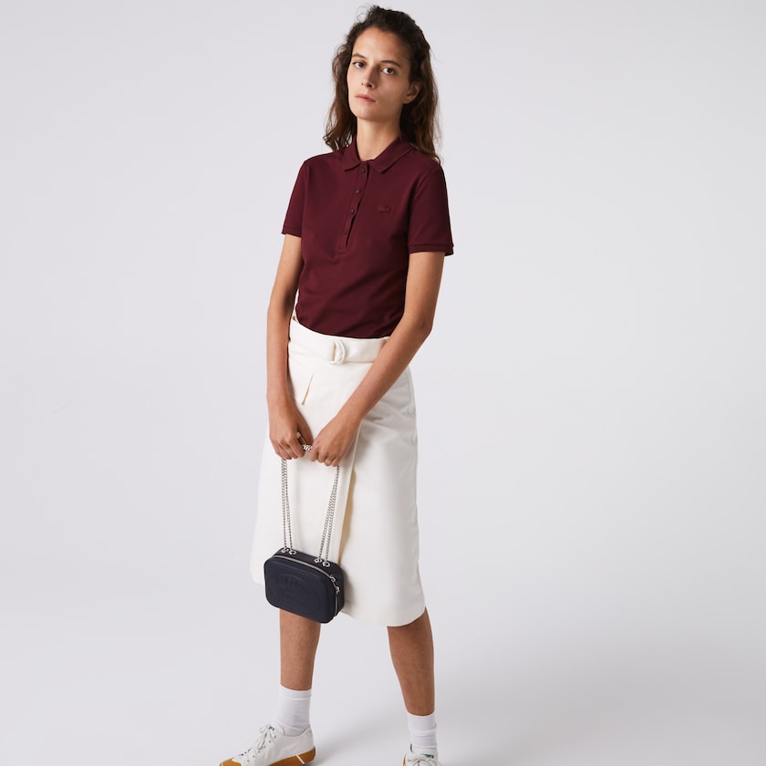 Bolsa Tiracolo Lacoste Feminino Azul Marinho Croco Crew Grained Leather Zip JN7-98509D9