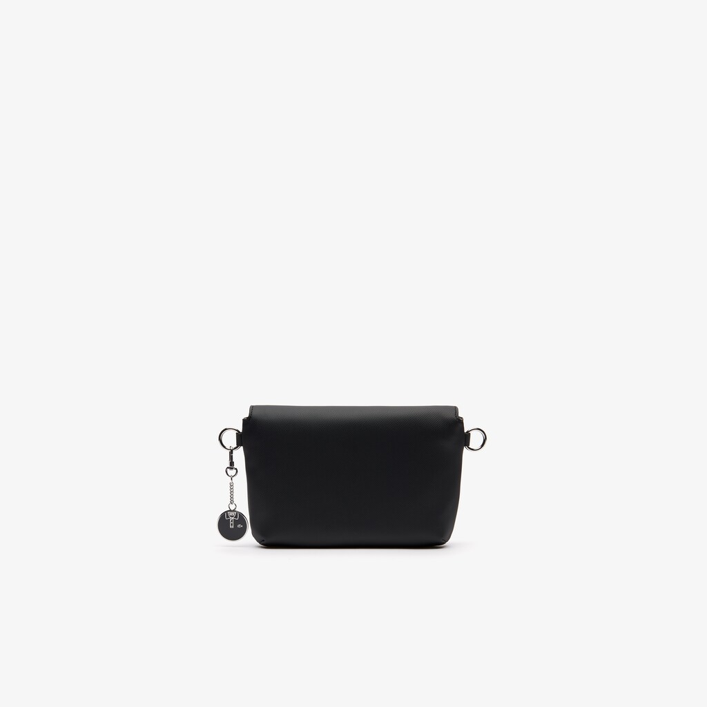 Bolsa Tiracolo Lacoste Feminino Pretas Daily Classic Coated Piqué Canvas Flap MU1-14641A0