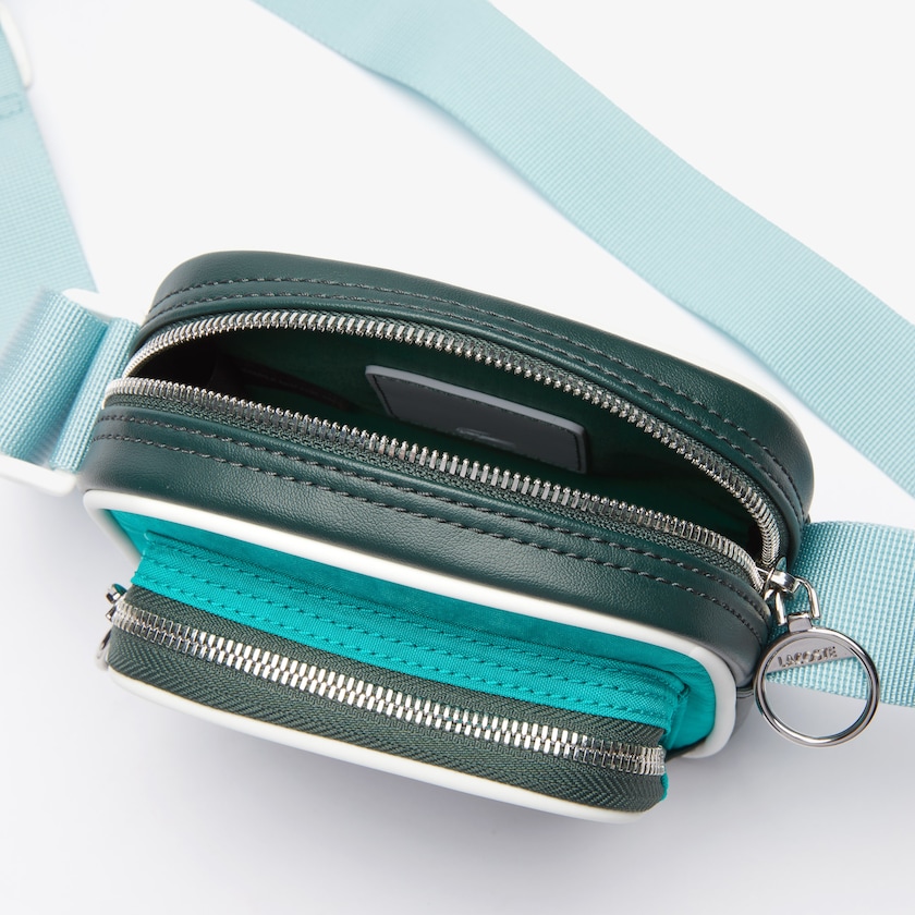 Bolsa Tiracolo Lacoste Feminino Verdes Escuro LCST Badge Colorblock Zip DA8-10031X2