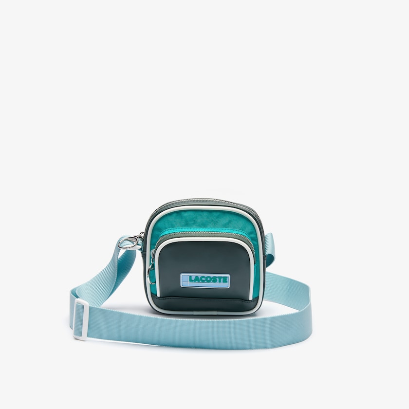Bolsa Tiracolo Lacoste Masculino Verdes Escuro LCST Badge Colorblock Zip XR2-72037Q1